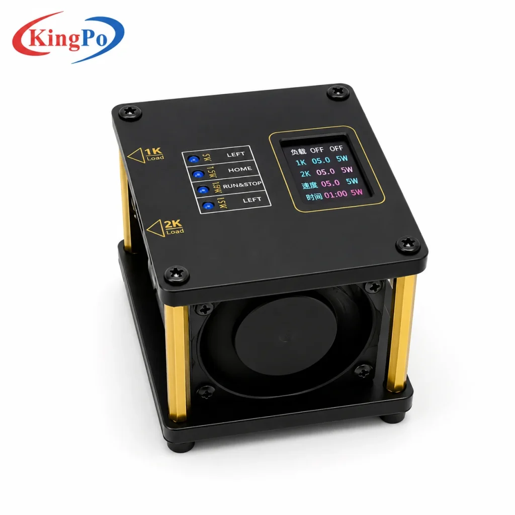 Front view of KP-368W wireless power receiver and load simulator for IEC 62368-1 wireless transmitter testing