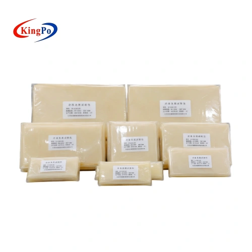 IEC 62552 Freezing Load Test Package set displayed in a laboratory for refrigerator and freezer performance testing and frozen food load simulation.