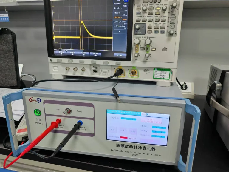 KP-1050S pulse generator performing defibrillation waveform verification for active implantable medical devices