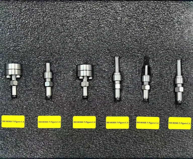 ISO 80369-7 Luer Gauge Set in protective case for laboratory use