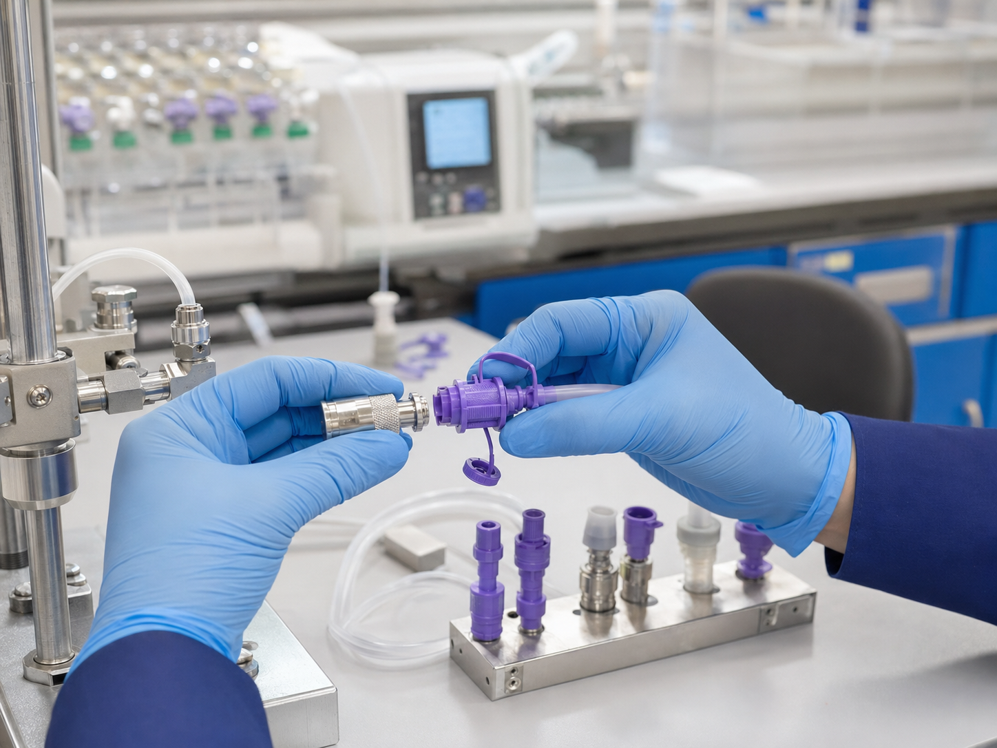 ISO 80369 Testing Equipment 4 Laboratory testing of an enteral feeding connector using ISO 80369-3 reference connectors