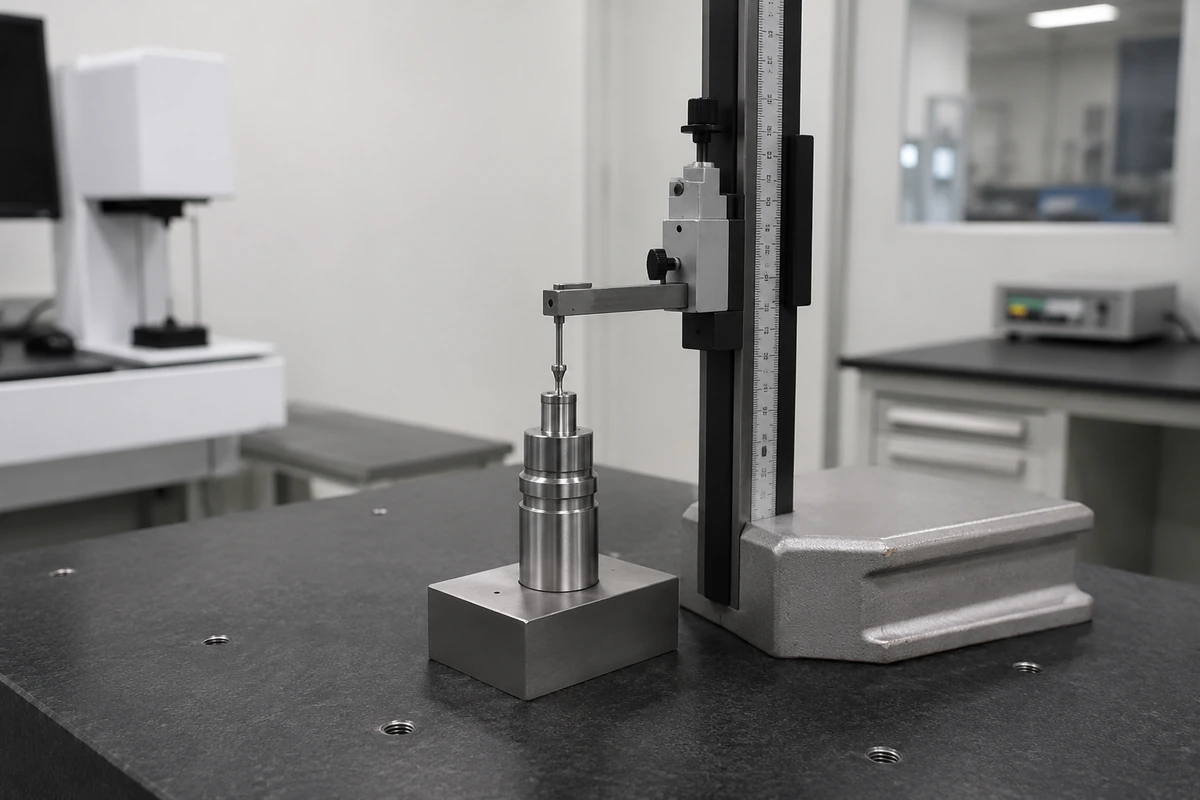 Height gauge measurement for medical connector calibration tools