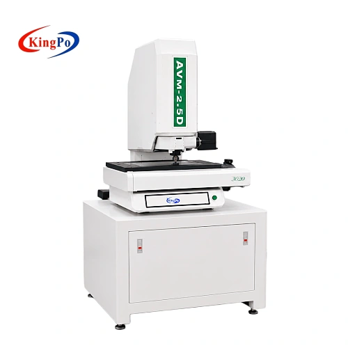 Oblique view of a semi-automatic vision measuring machine for precision parts inspection.