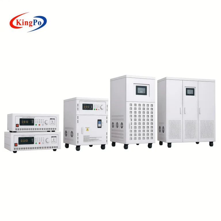 KINGPO programmable AC power source series from 500VA to 200kVA for product testing and laboratory power supply