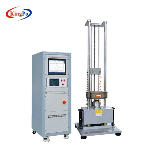 HSKT10 mechanical shock test system front-left view with shock controller and test table