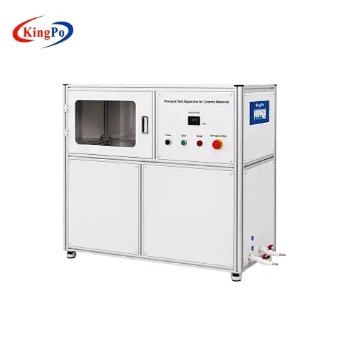 Front view of KingPo KP-Y3501 pressure test apparatus for ceramic materials for IEC 60335-1 Clause 22.32 testing