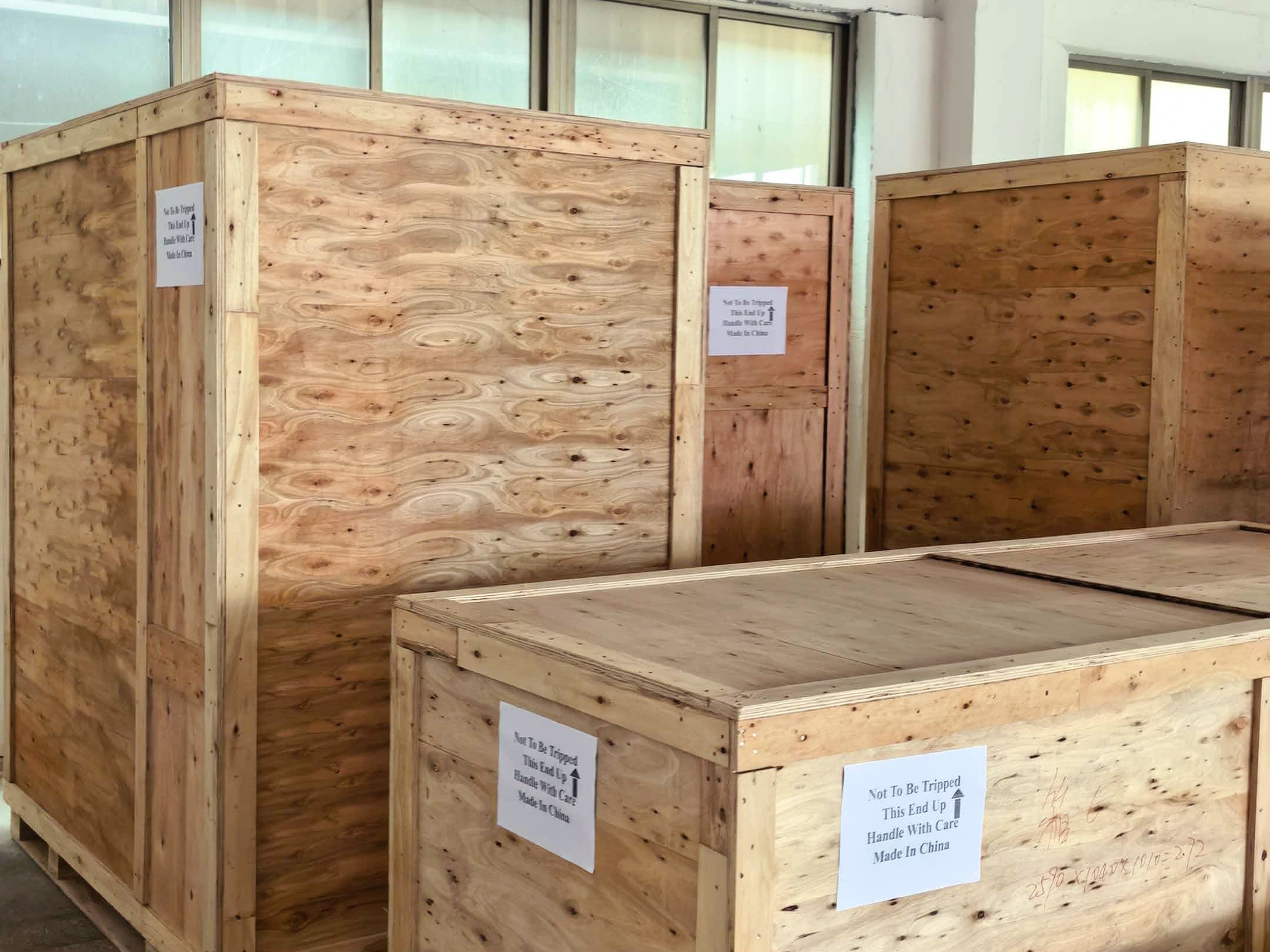 IP and IK Test Equipment Package for URS Products & Testing in India 1 IP and IK test equipment secured in wooden export crates for URS Products and Testing