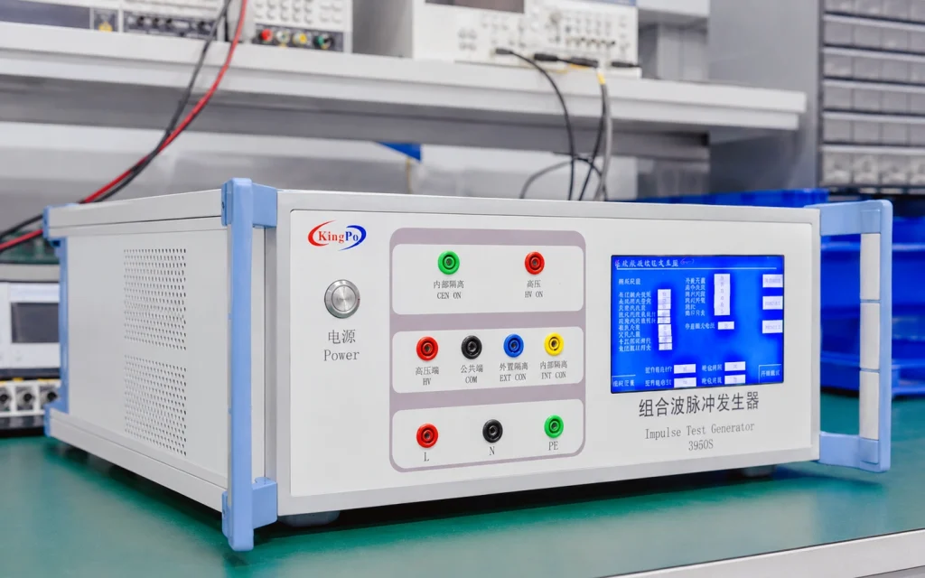 KINGPO KP-3950S IEC 61000-4-5 Combination Wave Surge Generator in laboratory, left-front view