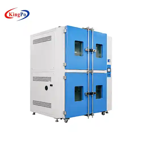 Left side view of KingPo KP-1023 ISO 16750-4 splash water test chamber in laboratory