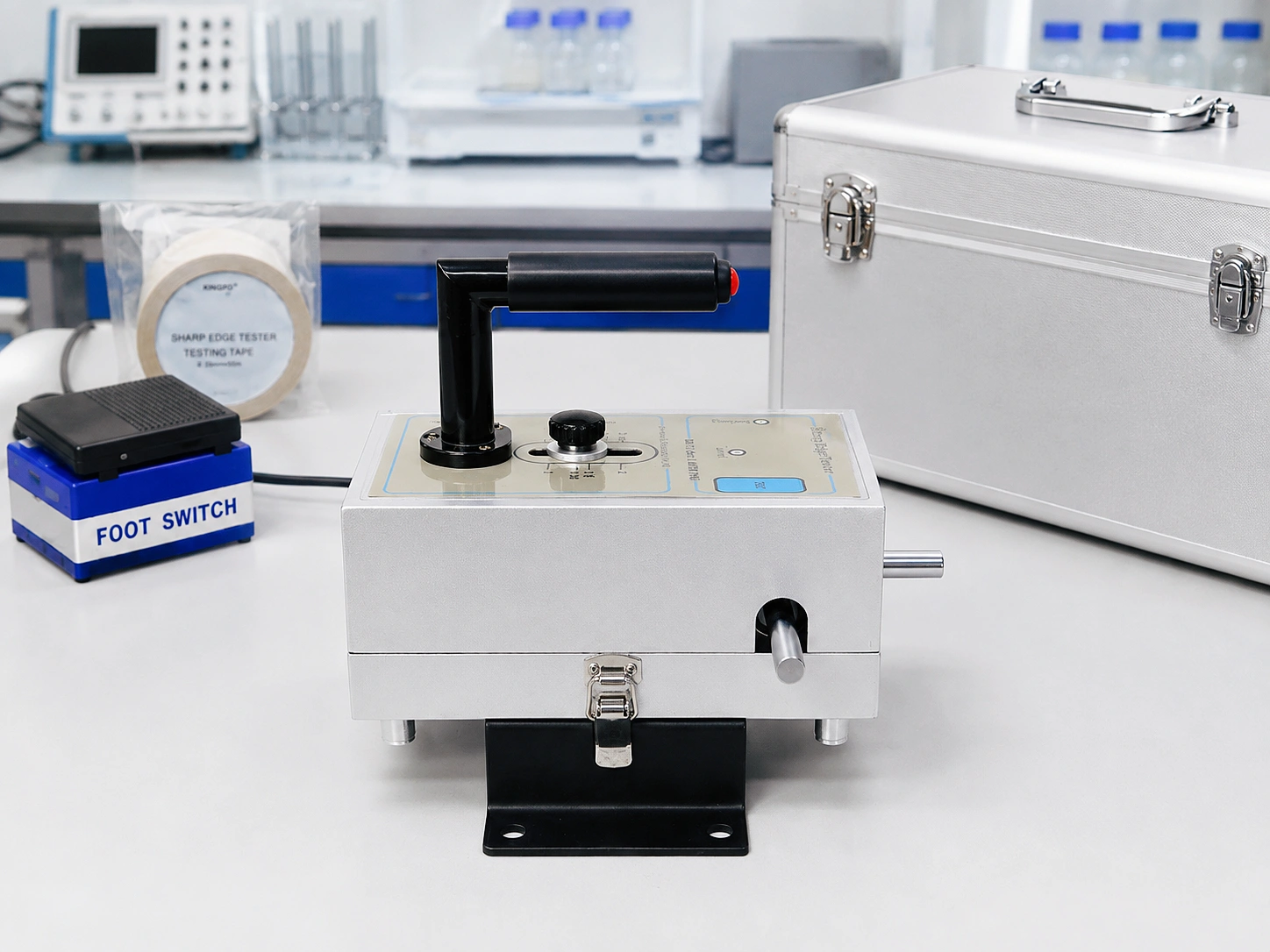 KINGPO Sharp Edge Tester front view for UL 3300 robot safety testing