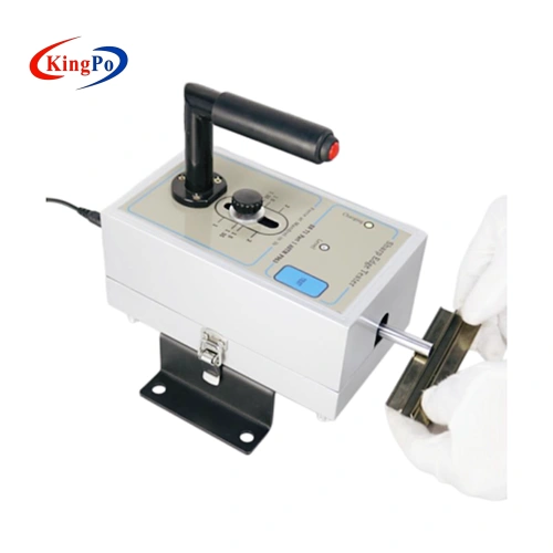 KINGPO Sharp Edge Tester during UL 3300 robot safety edge testing