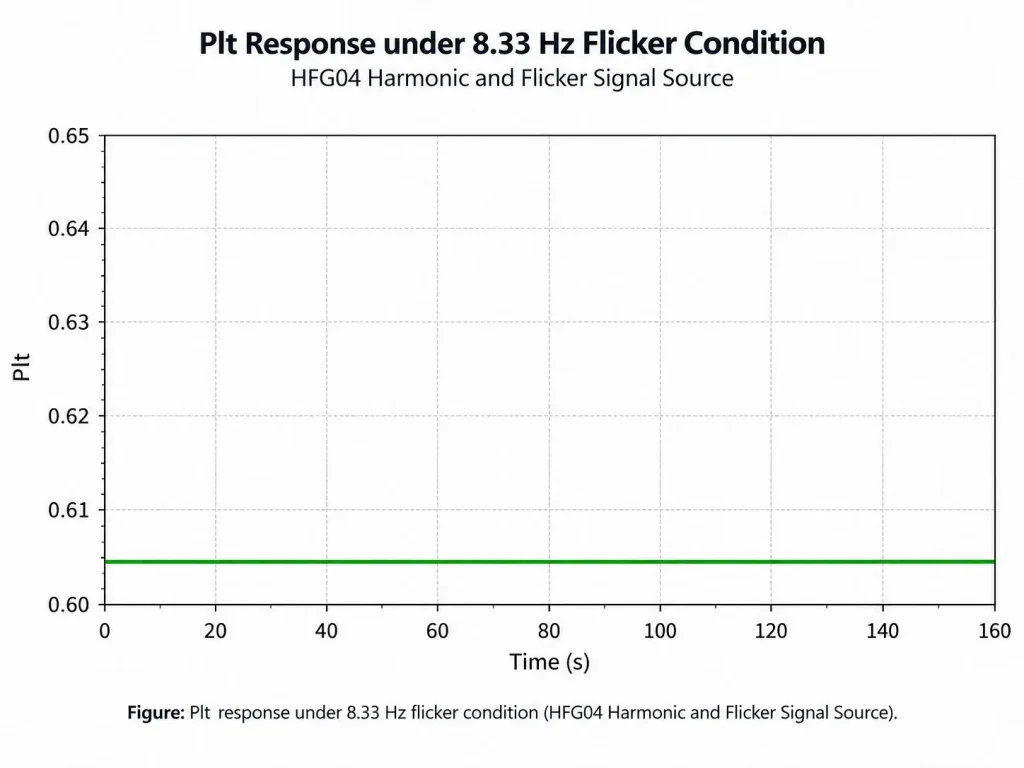 HFG04 8.33 Hz flicker disturbance Plt response for IEC 61000-3-3 measurement verification