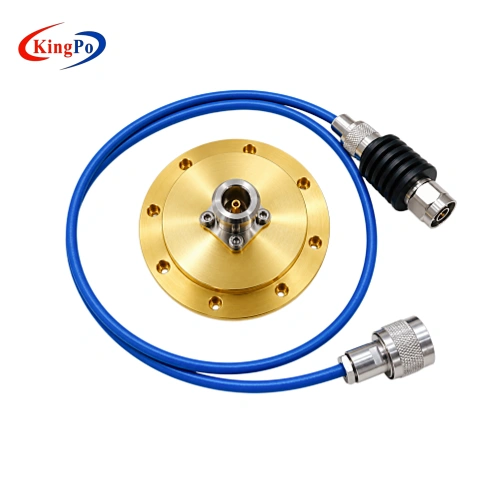 IEC 61000-4-2 ESD calibration target with current target, RG400 coaxial cable and attenuator