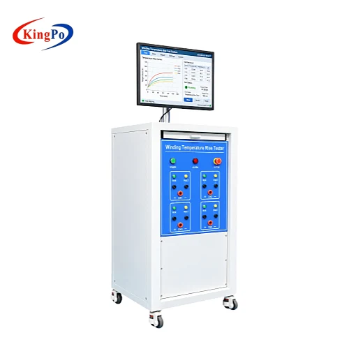 Winding temperature rise tester angled view with test interface