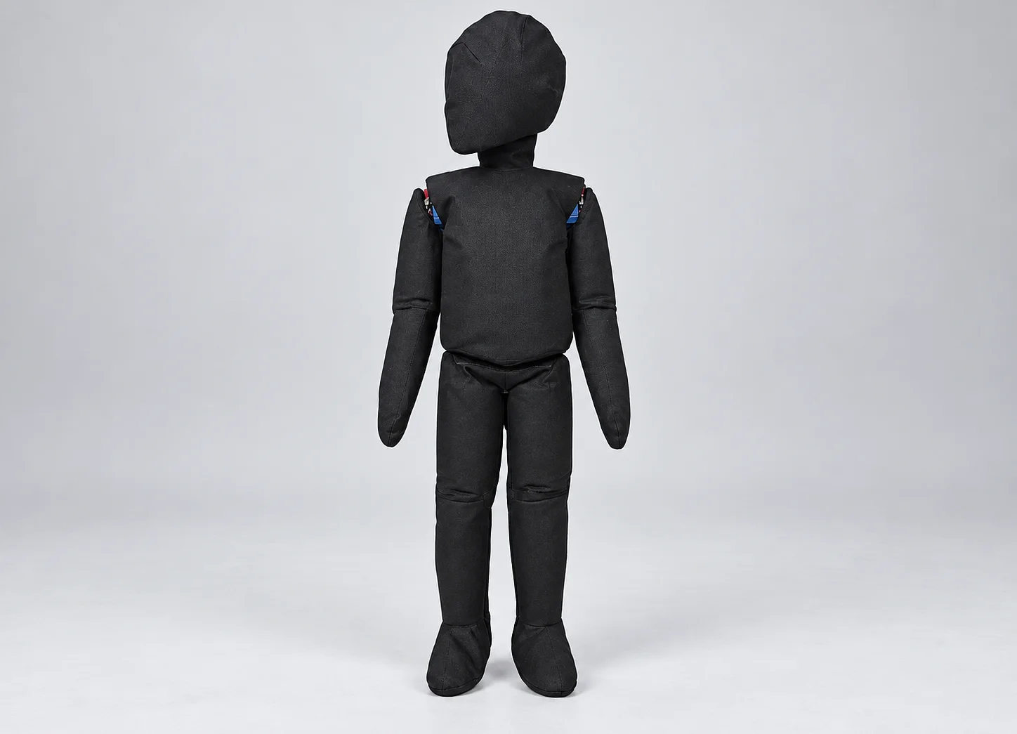 Full-body product view of a child's body manikin for UL 3300 robot obstacle testing